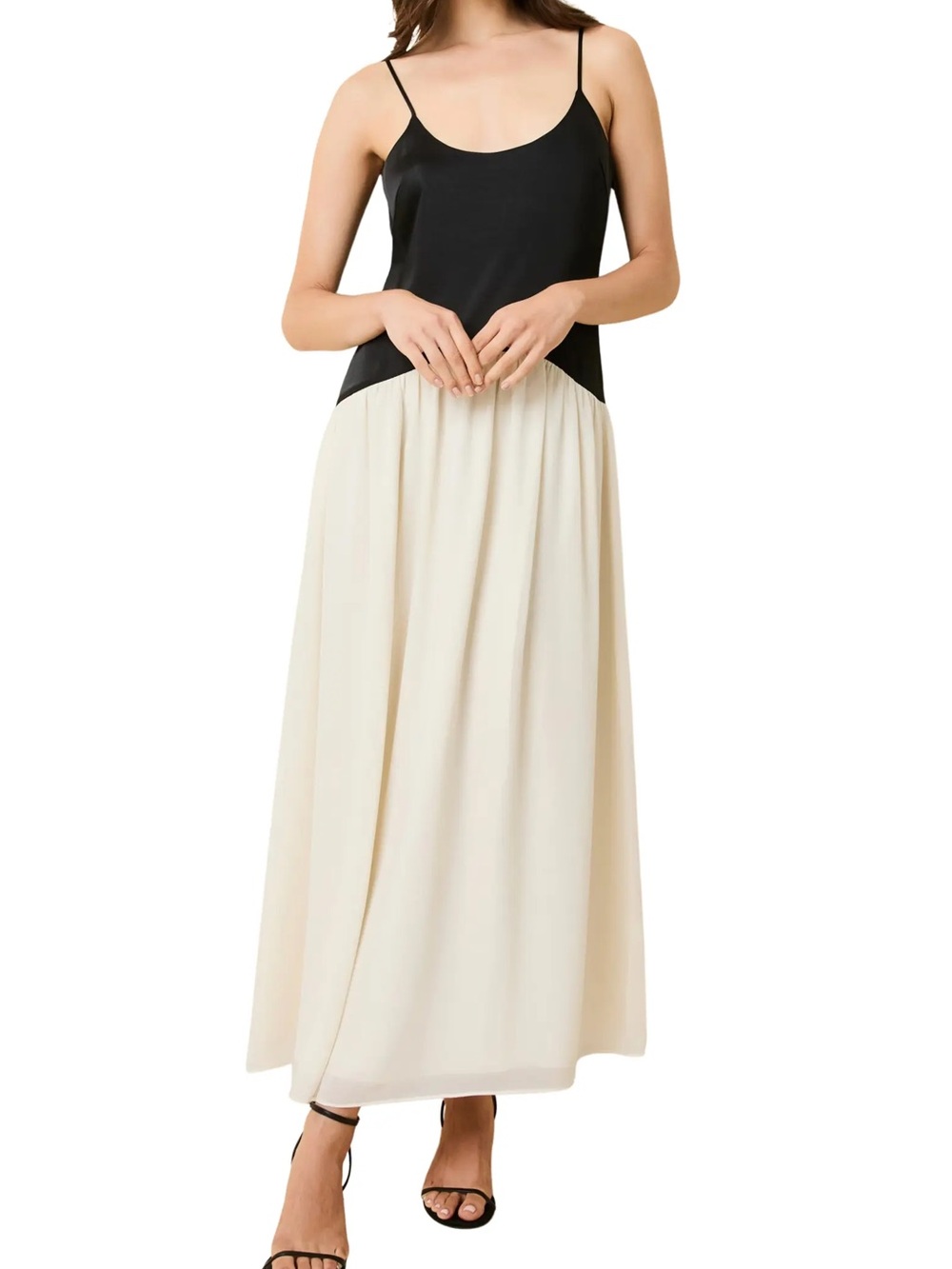 Talulla Dress Black & Cream Two-Tone Maxi Skirt Dress - Picture 4 of 5